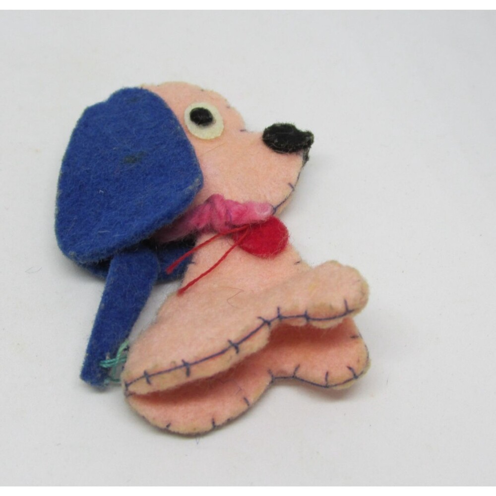 Vintage Barbie Doll Nighty Negligee Pink Felt Dog For Pajamas Accessory Outfit